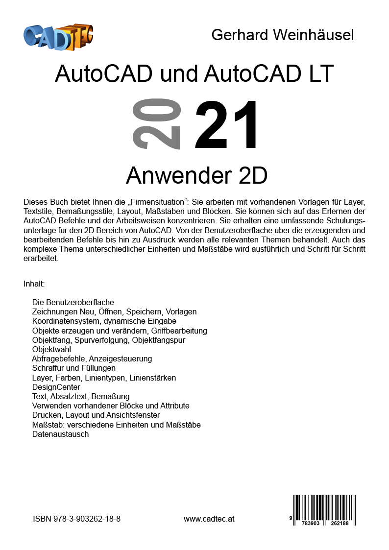 AutoCAD 2021 Anwender 2D