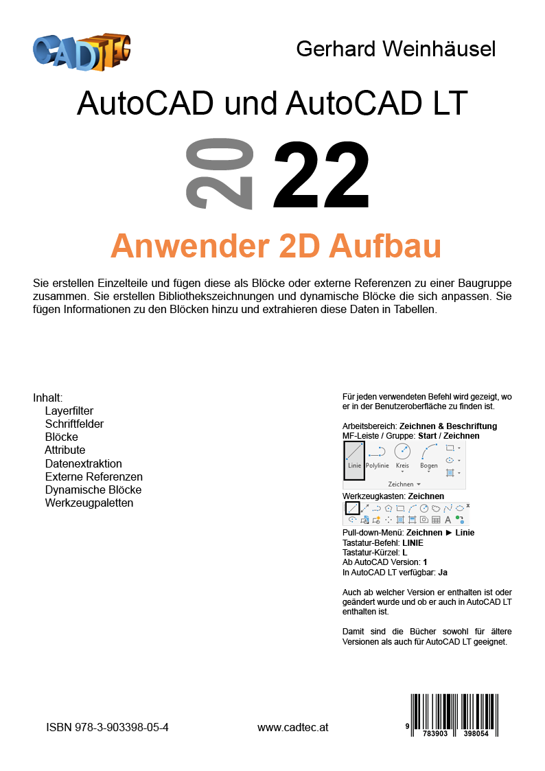 AutoCAD 2022 Anwender 2D Aufbau