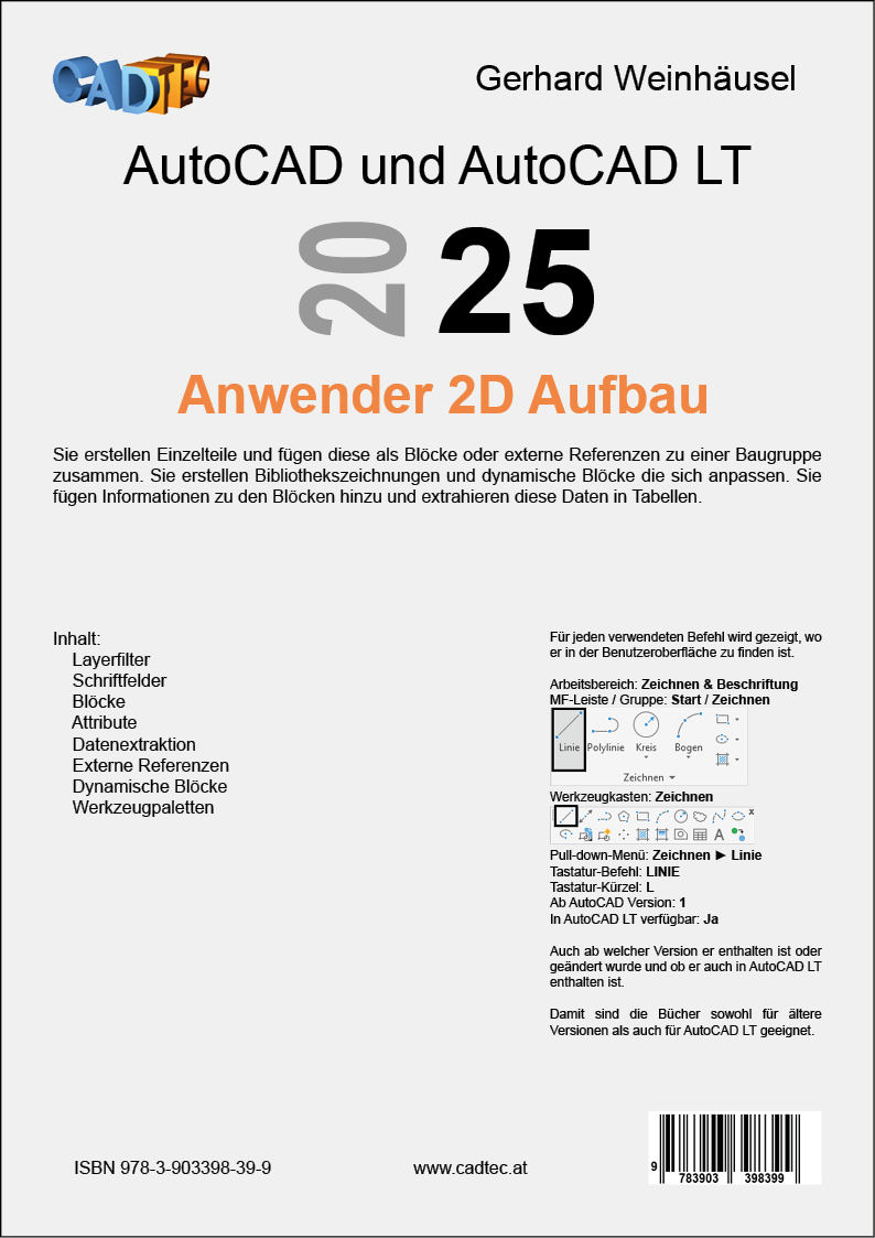 AutoCAD 2025 Anwender 2D Aufbau