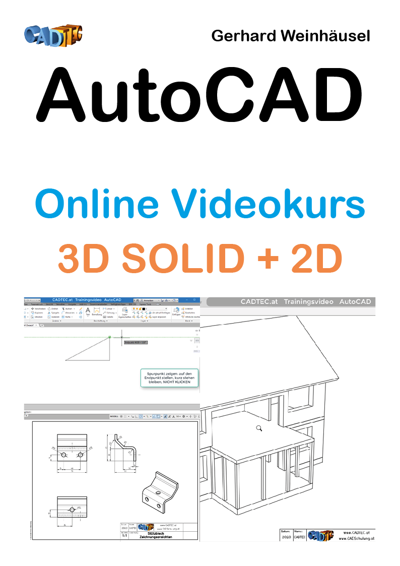 Online Videokurs AutoCAD Anwender 3D SOLID + 2D